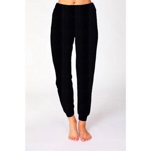 FRENCH KYSS BLACK ELASTIC WAIST DRAWSTRING JOGGERS SIZE XS LOUNGEWEAR COZY SOFT